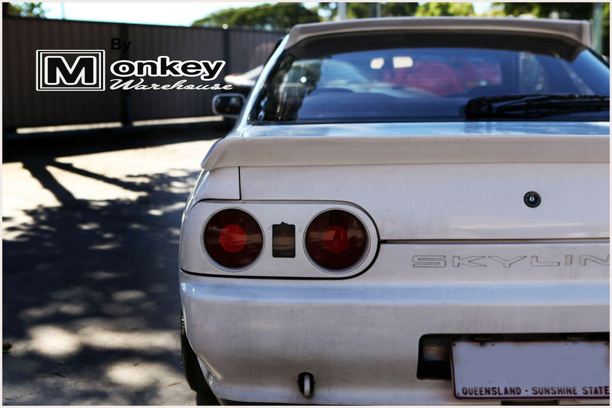 Installed View - Nissan Skyline R32 Coupe: D-Speed Style Rear Boot Drift Wing