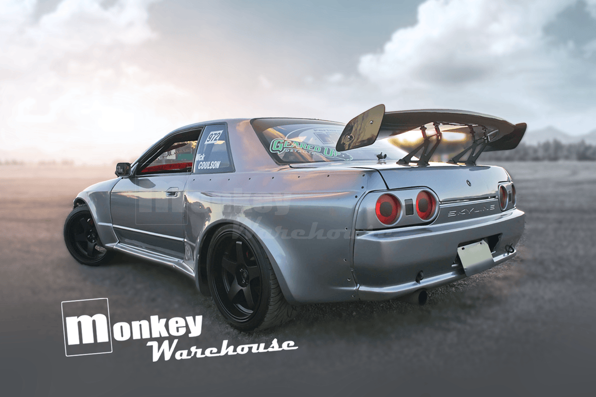 Installed View - Nissan Skyline R32 Coupe: GTR Style Rear Quarter Panels