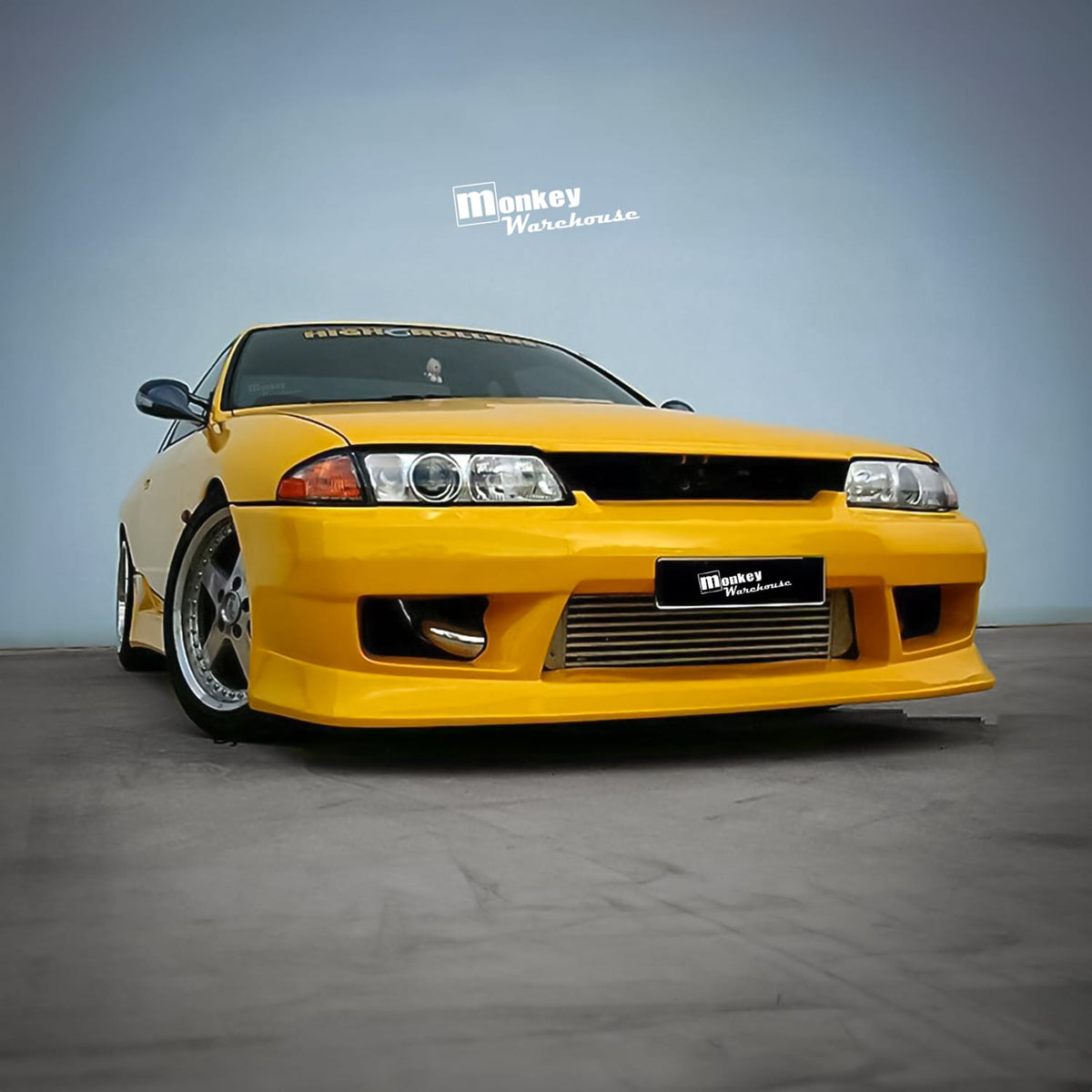 Installed View - Nissan Skyline R32 Coupe Sedan: Vertex Style Front Bumper