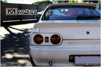Installed View - Nissan Skyline R32 Sedan: D-Max Style Rear Roof Wing