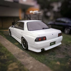 Installed View - Nissan Skyline R32 Sedan: Vertex Style Side Skirts