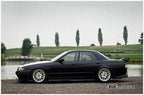 Installed View - Nissan Skyline R32 Sedan: Vertex Style Side Skirts