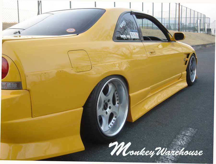 Installed View - Nissan Skyline R33 Coupe: Duce Style Side Skirts