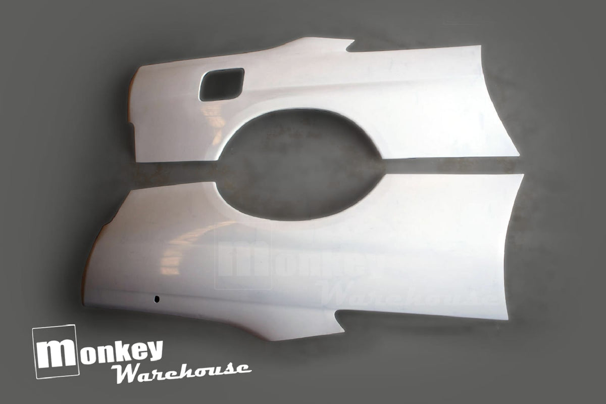 Installed View - Nissan Skyline R33 Coupe: GTR Style Rear Quarter Panels