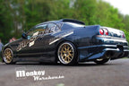 Installed View - Nissan Skyline R33 Coupe: JDM Rear Roof Drift Wing