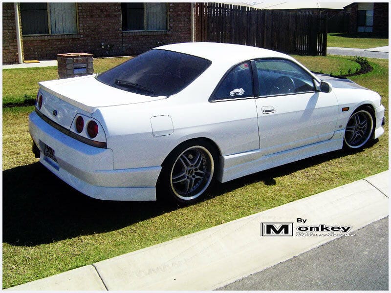 Installed View - Nissan Skyline R33 Coupe: M-Sport Style Full Body Kit