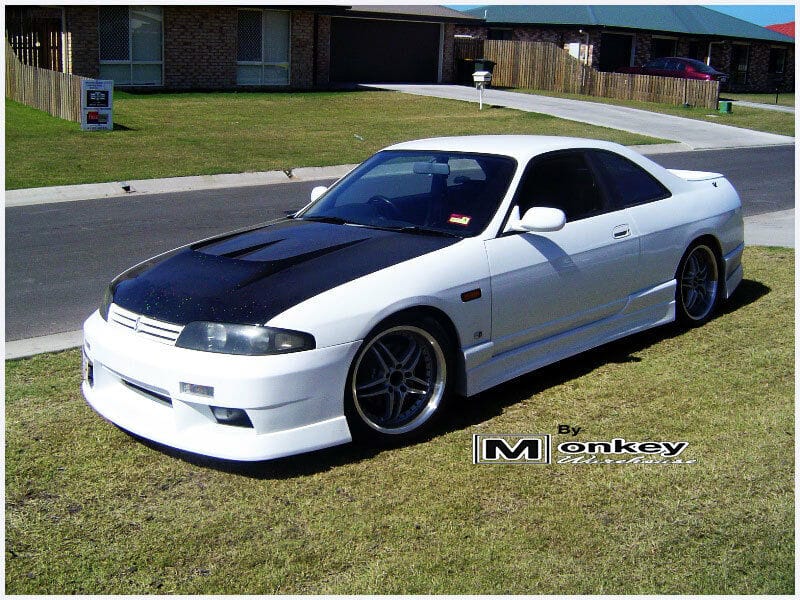 Installed View - Nissan Skyline R33 Coupe: M-Sport Style Side Skirts