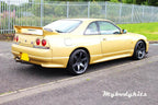 Installed View - Nissan Skyline R33 GTR: Top Secret Style Rear Pods
