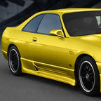 Installed View - Nissan Skyline R33 GTS GTS-T: Top Secret Style Side Skirts