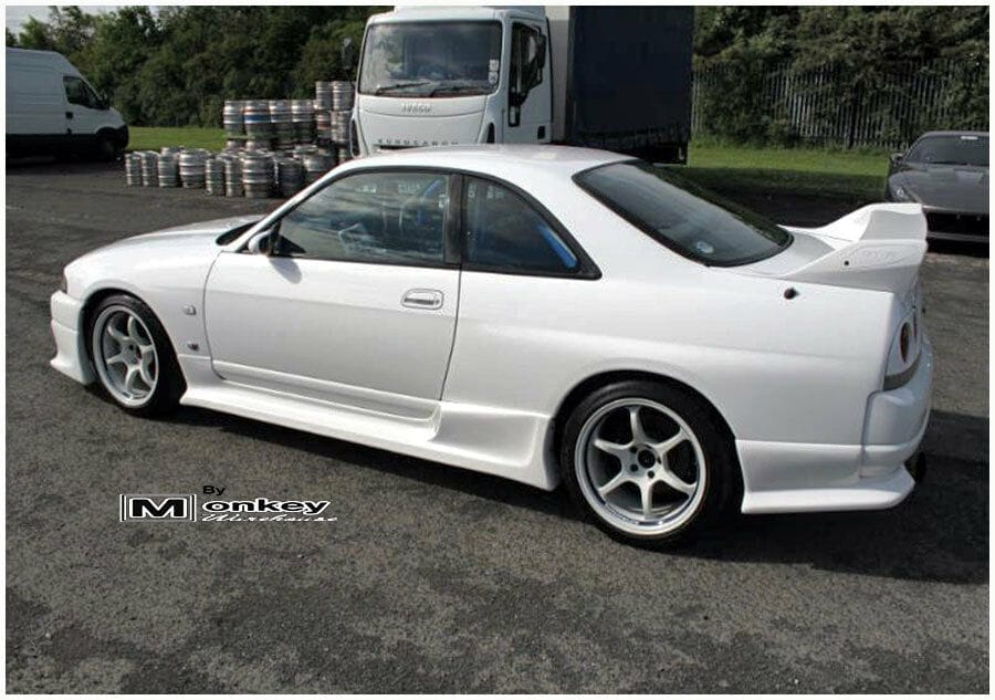 Installed View - Nissan Skyline R33 GTS GTS-T: Top Secret Style Side Skirts