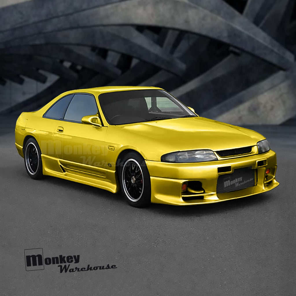 Installed View - Nissan Skyline R33 GTS GTS-T: Top Secret Style Side Skirts
