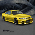 Installed View - Nissan Skyline R33 GTS GTS-T: Top Secret Style Side Skirts