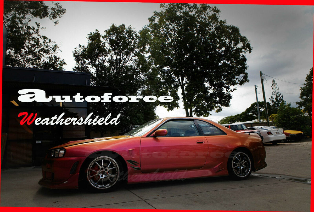 Installed View - Nissan Skyline R33 GTS-T: Premium Window Visors