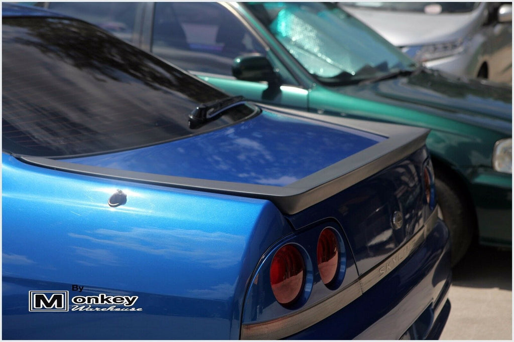 Installed View - Nissan Skyline R33: Rear Boot Drift Wing Spoiler