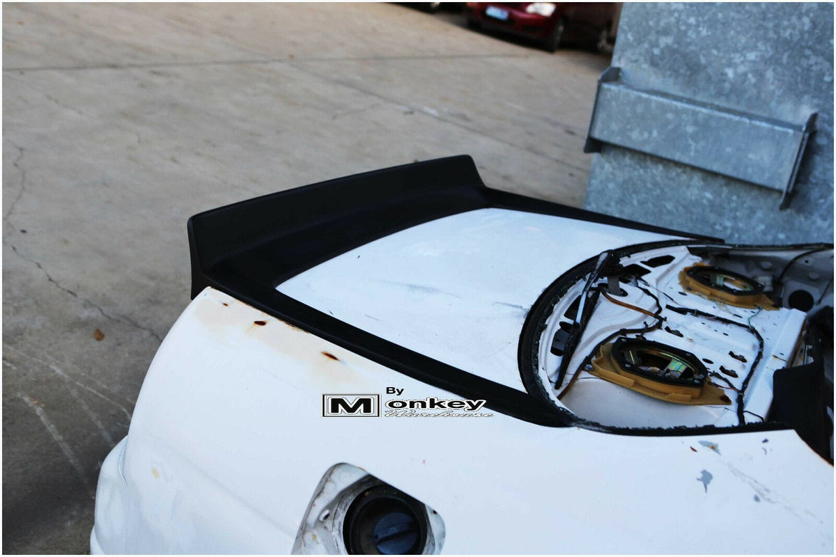 Installed View - Nissan Skyline R33: Rocket Bunny Style Rear Boot Drift Wing