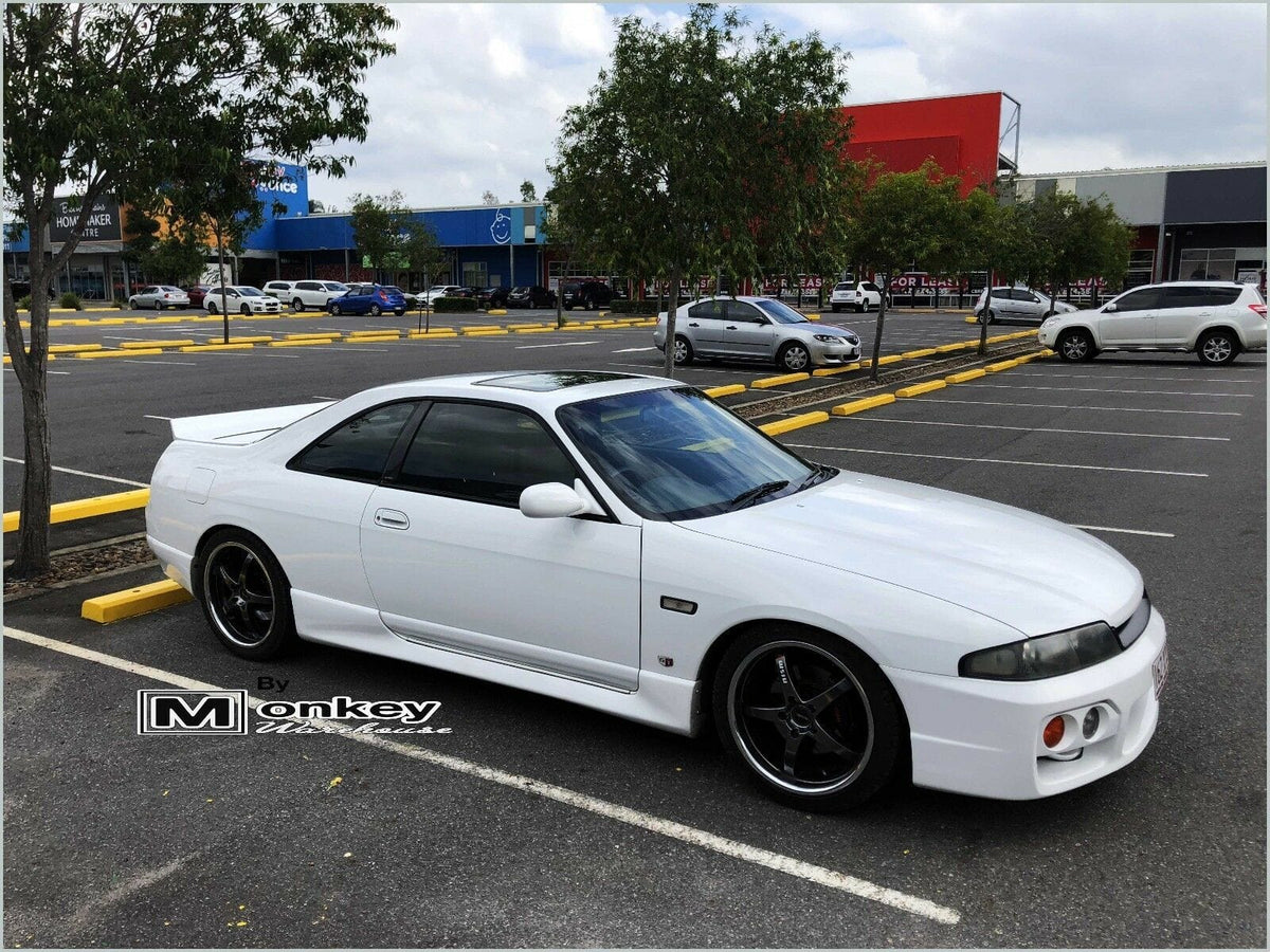 Installed View - Nissan Skyline R33: Rocket Bunny Style Rear Boot Drift Wing