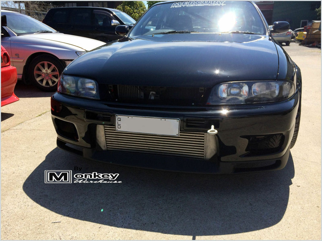 Installed View - Nissan Skyline R33 S1: GTR Style Front Bumper