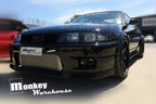 Installed View - Nissan Skyline R33 S1: GTR Style Front Bumper