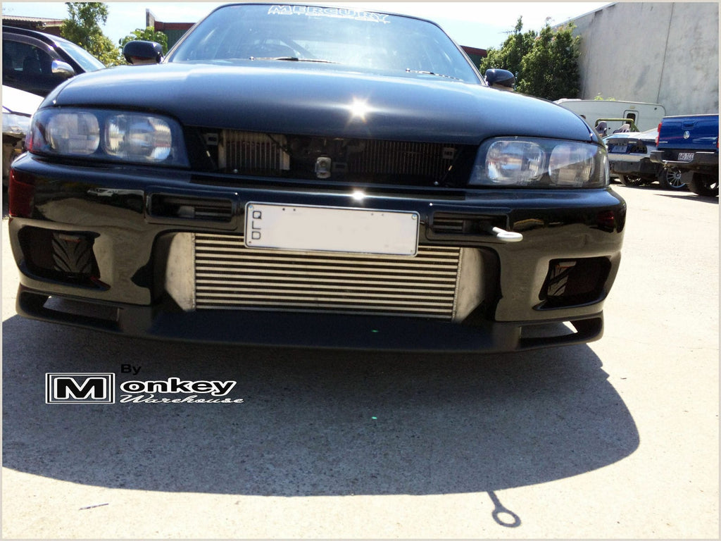 Installed View - Nissan Skyline R33 S1: GTR Style Front Bumper