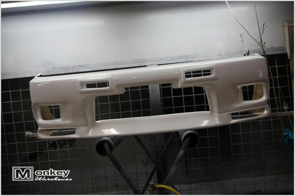 Installed View - Nissan Skyline R33 S1: GTR Style Front Bumper