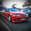 Installed View - Nissan Skyline R33 S1: Top Secret Style Front Bumper