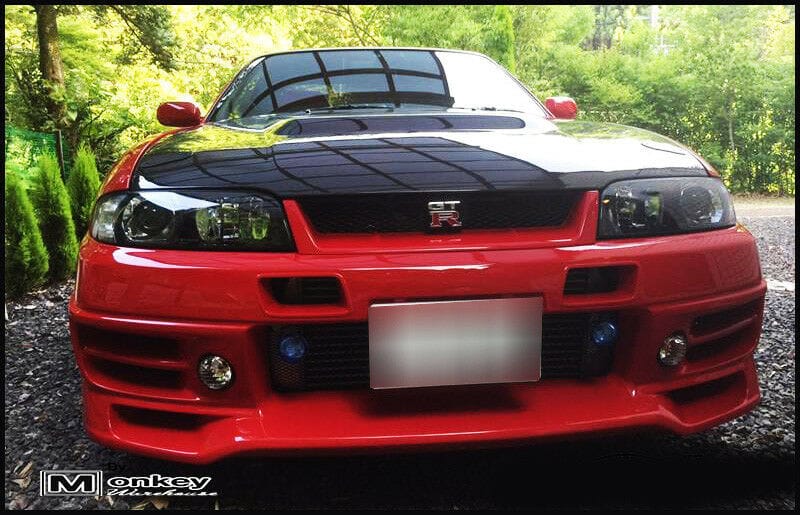 Installed View - Nissan Skyline R33 S1: Trial Style Front Bumper