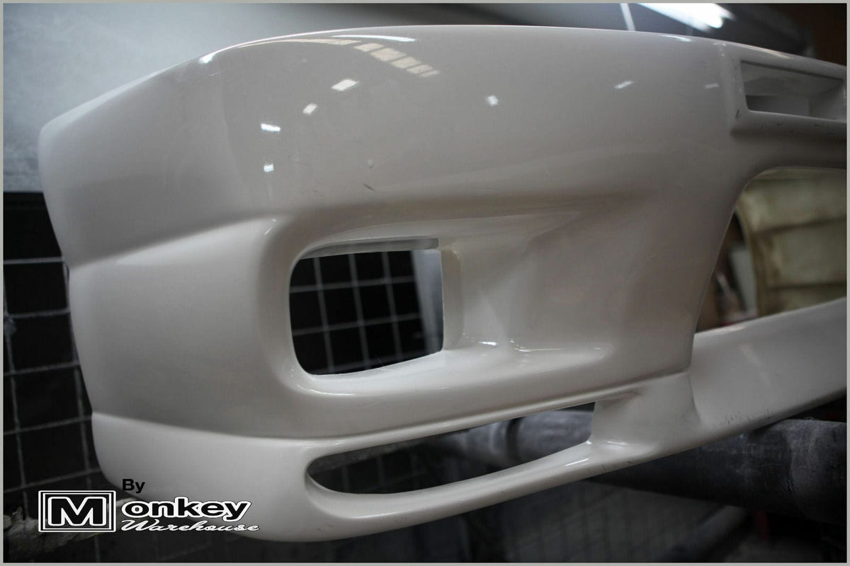 Installed View - Nissan Skyline R33 S2: GTR Style Front Bumper