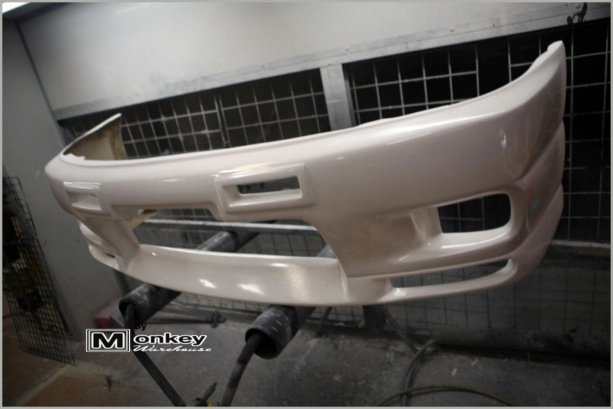 Installed View - Nissan Skyline R33 S2: GTR Style Front Bumper