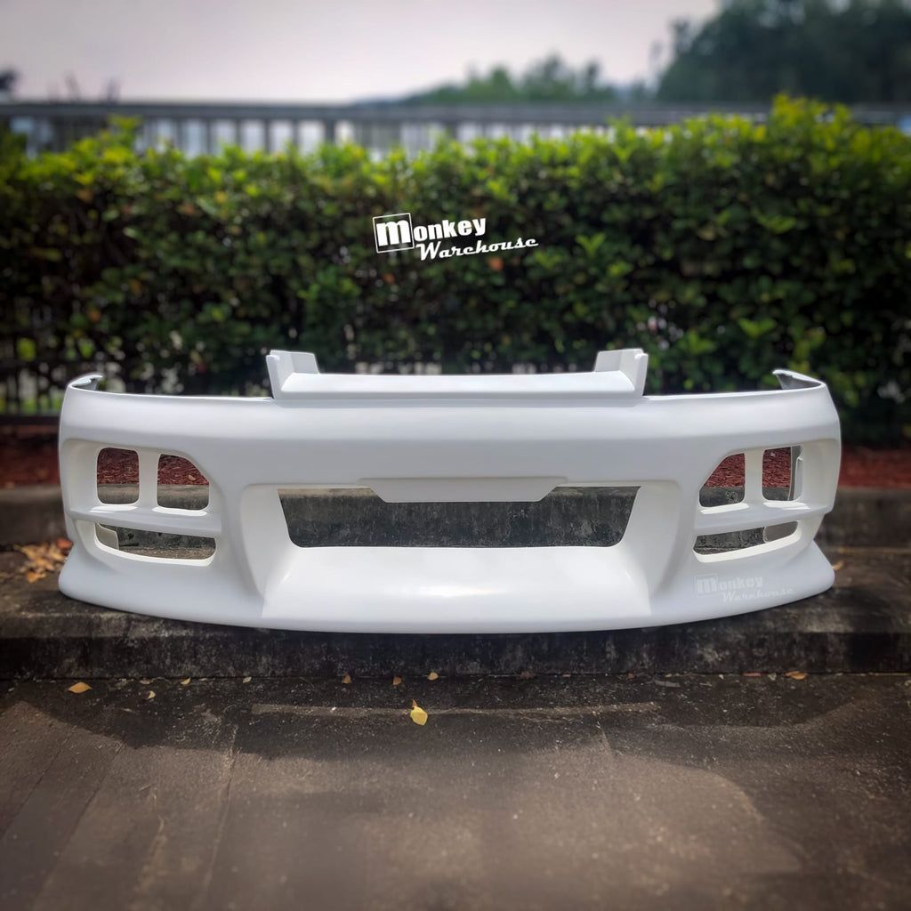 Installed View - Nissan Skyline R33 S2: Nismo Style Front Bumper
