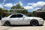 Installed View - Nissan Skyline R33 Sedan: Premium Window Visors