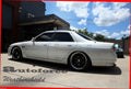 Installed View - Nissan Skyline R33 Sedan: Premium Window Visors