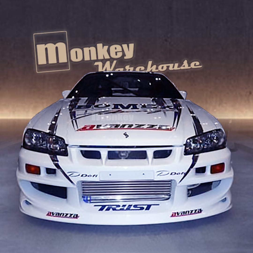 Installed View - Nissan Skyline R34 Coupe: Bomex Style Front Bumper