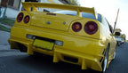 Installed View - Nissan Skyline R34 Coupe: Bomex Style Rear Bumper