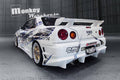 Installed View - Nissan Skyline R34 Coupe: Bomex Style Rear Bumper