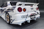 Installed View - Nissan Skyline R34 Coupe: Bomex Style Rear Bumper