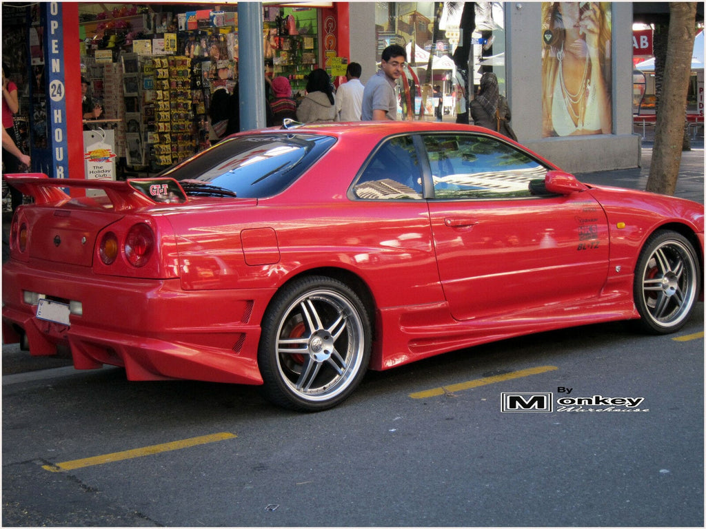 Installed View - Nissan Skyline R34 Coupe: Bomex Style Rear Bumper