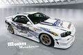 Installed View - Nissan Skyline R34 Coupe: Bomex Style Side Skirts