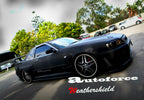 Installed View - Nissan Skyline R34 Coupe: Premium Window Visors
