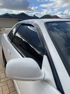 Installed View - Nissan Skyline R34 Coupe: Premium Window Visors