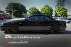 Installed View - Nissan Skyline R34 Coupe: Premium Window Visors