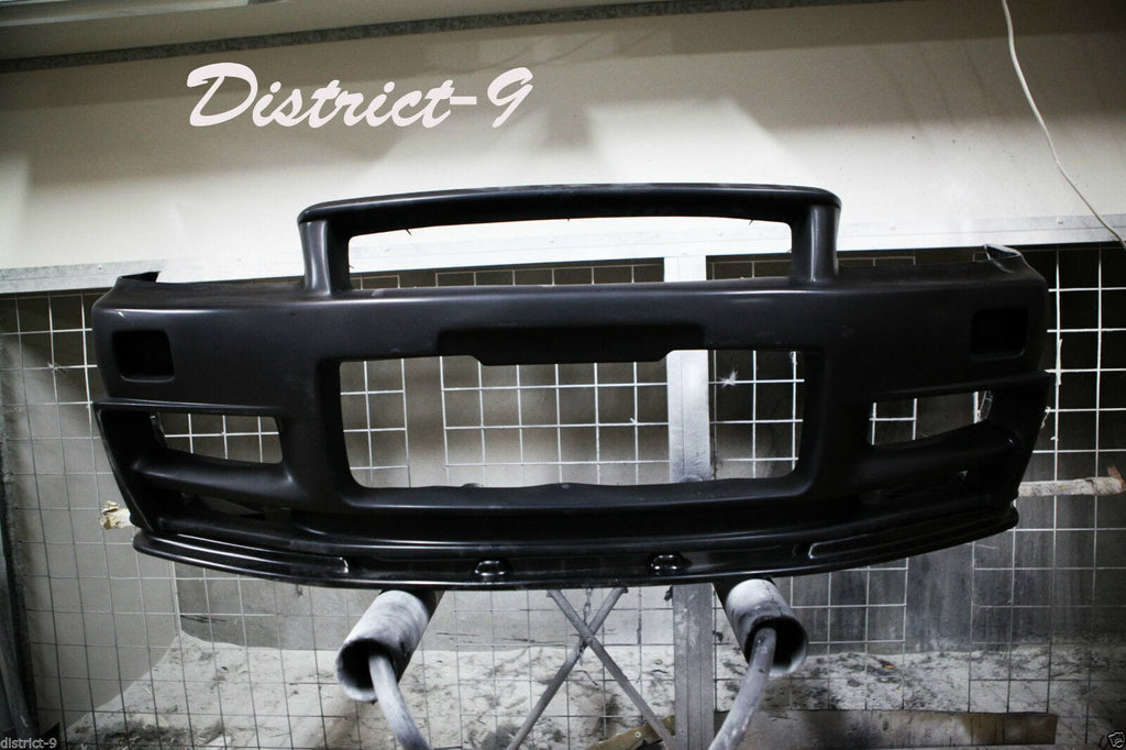 Installed View - Nissan Skyline R34 GT-R: Nur Spec Style Front Bumper
