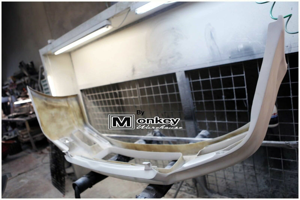 Installed View - Nissan Skyline R34: GTR Nur Spec Style Front Bumper