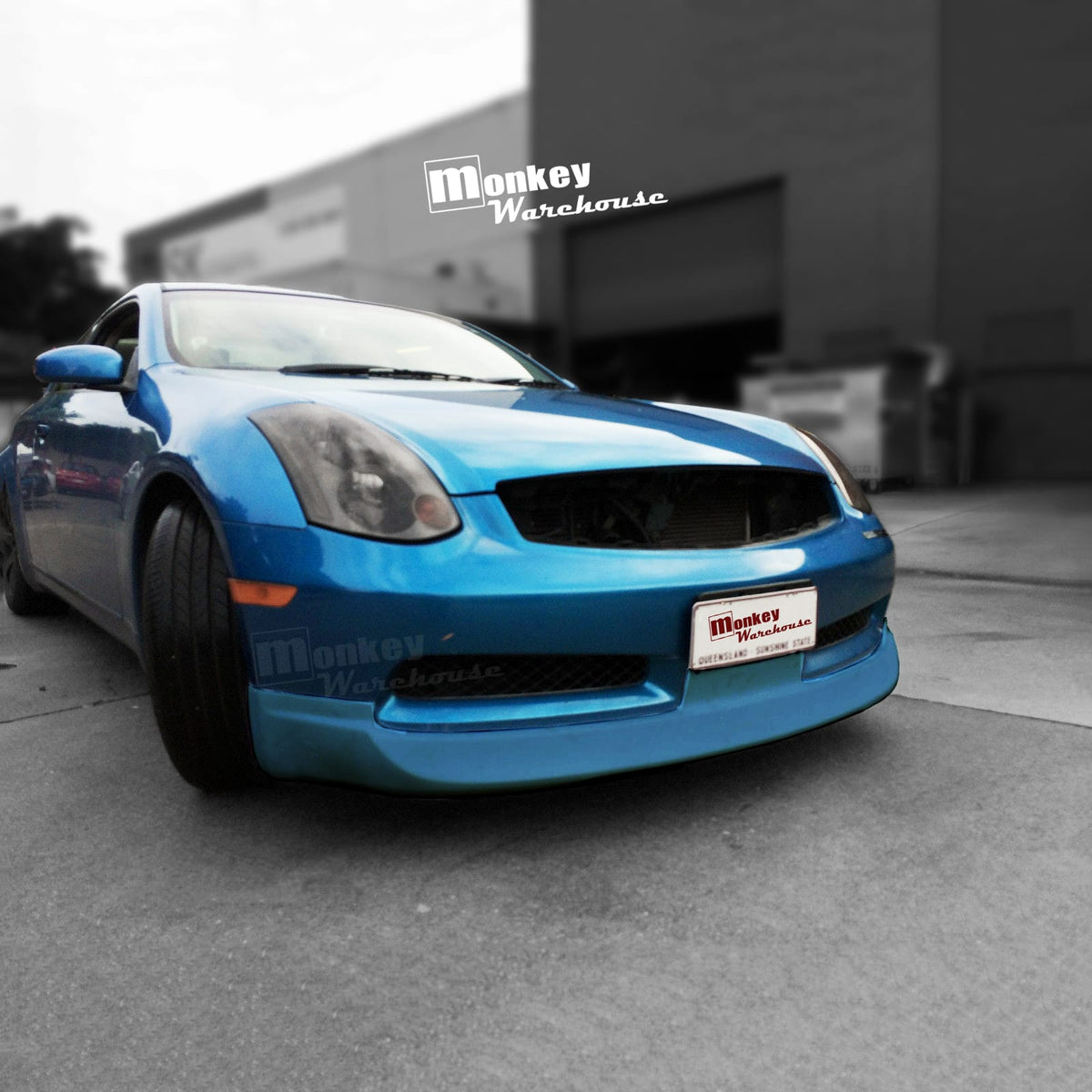Installed View - Nissan Skyline V35 Coupe: Ings Style Front Bumper Lip