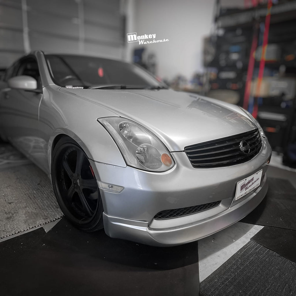 Installed View - Nissan Skyline V35 Coupe: Ings Style Front Bumper Lip