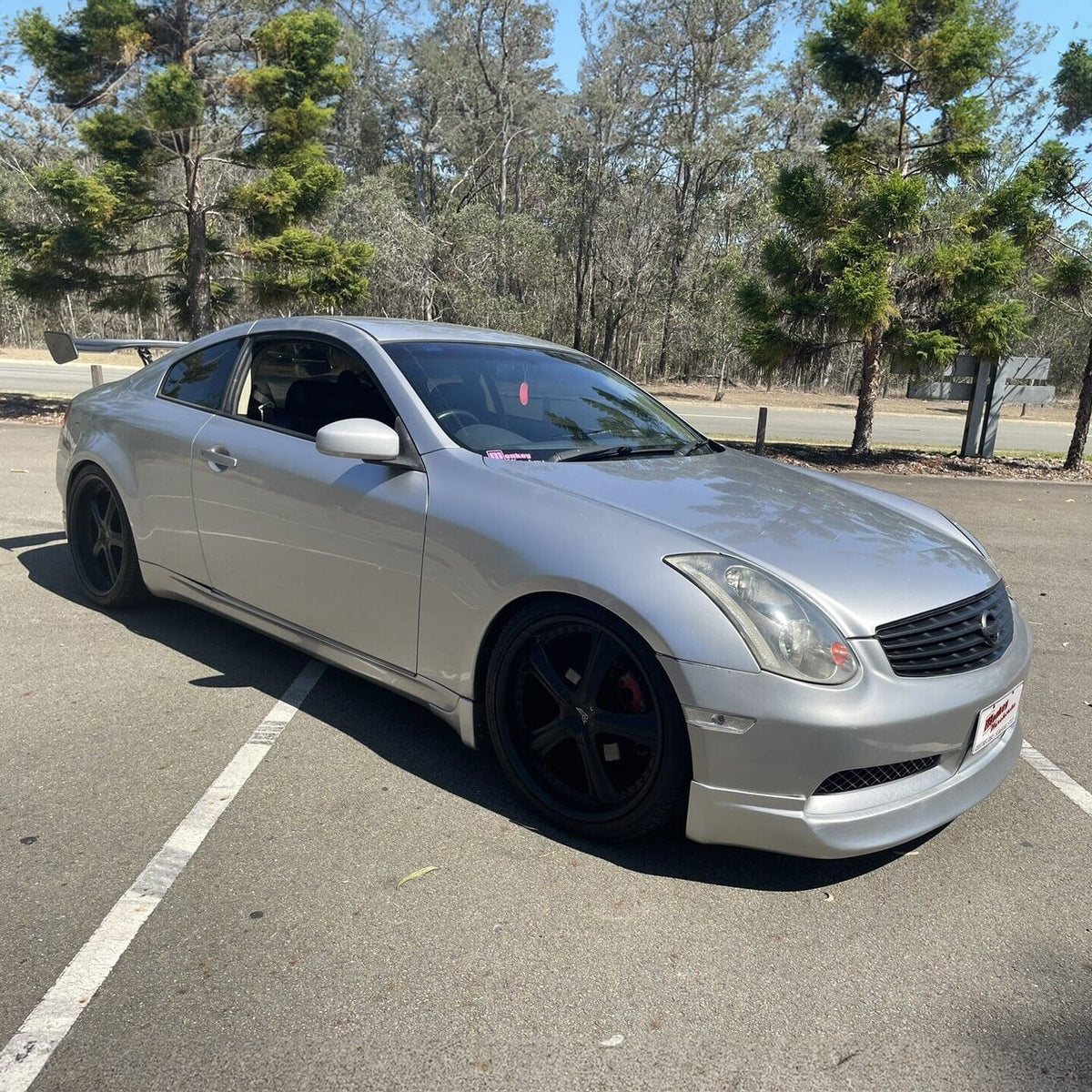 Installed View - Nissan Skyline V35 Coupe: Ings Style Front Bumper Lip