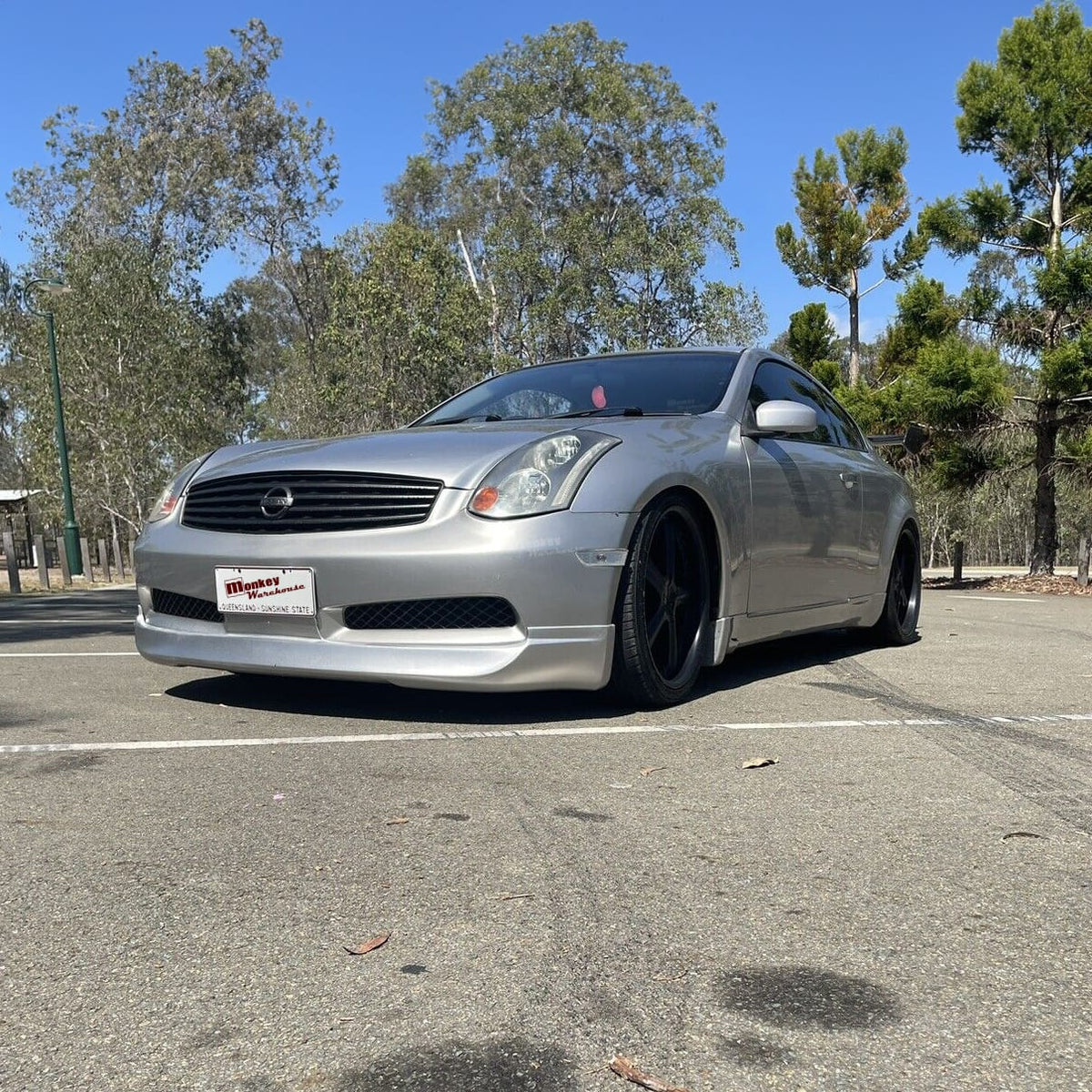 Installed View - Nissan Skyline V35 Coupe: Ings Style Front Bumper Lip
