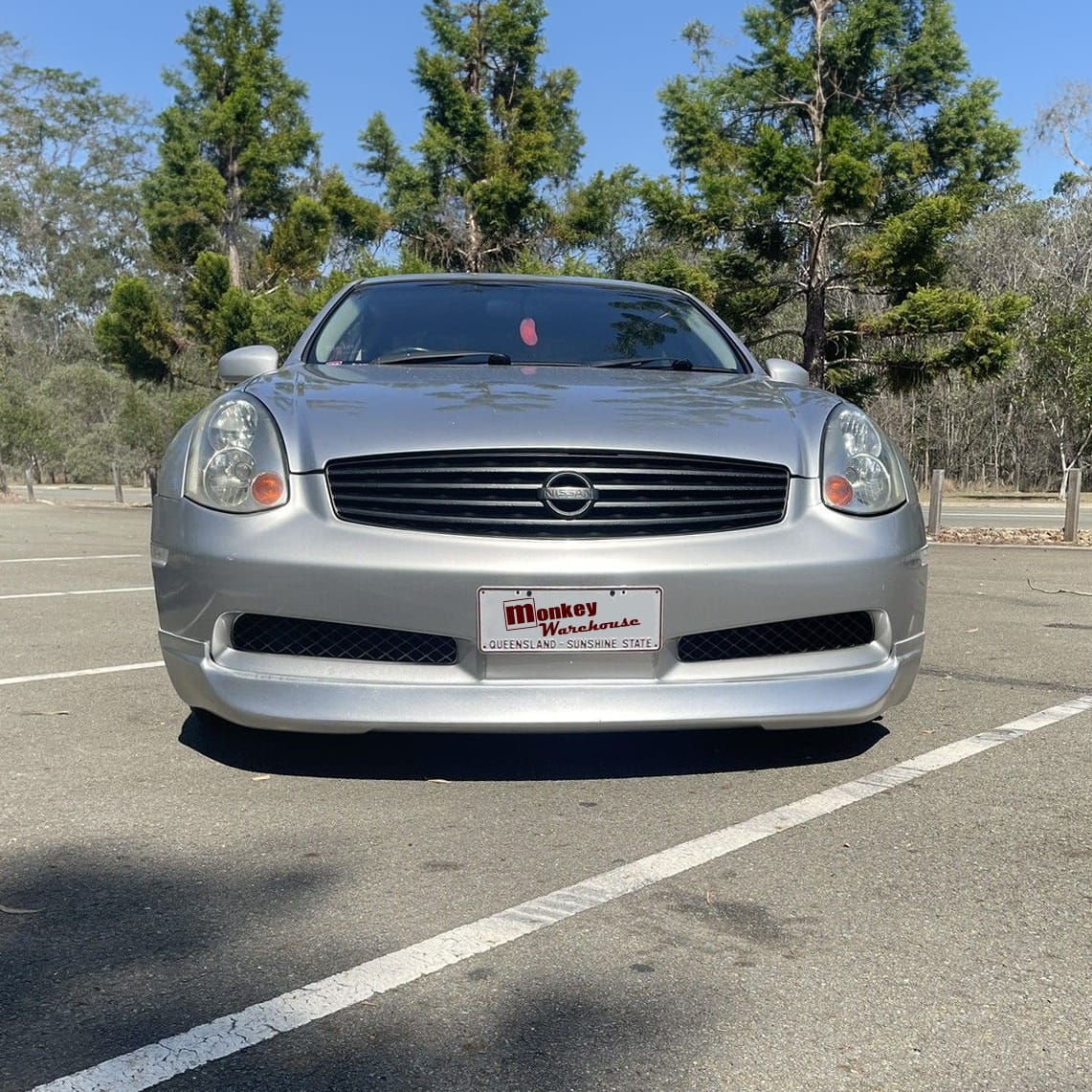 Installed View - Nissan Skyline V35 Coupe: Ings Style Front Bumper Lip