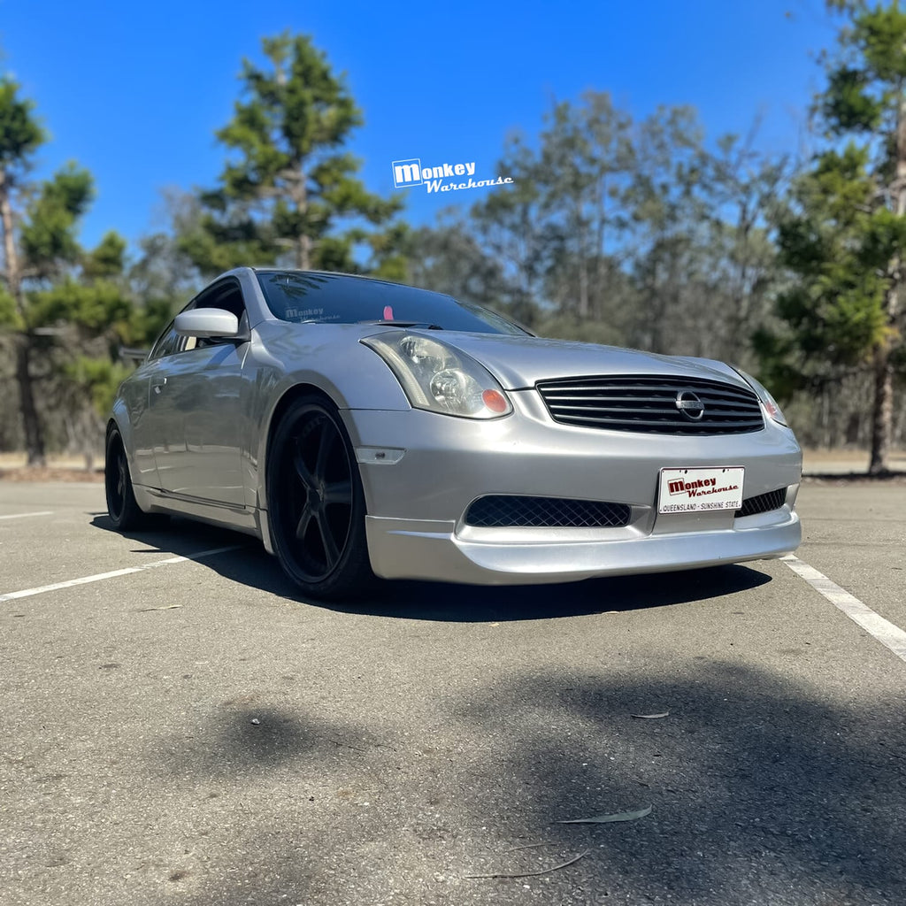 Installed View - Nissan Skyline V35 Coupe: Ings Style Front Bumper Lip