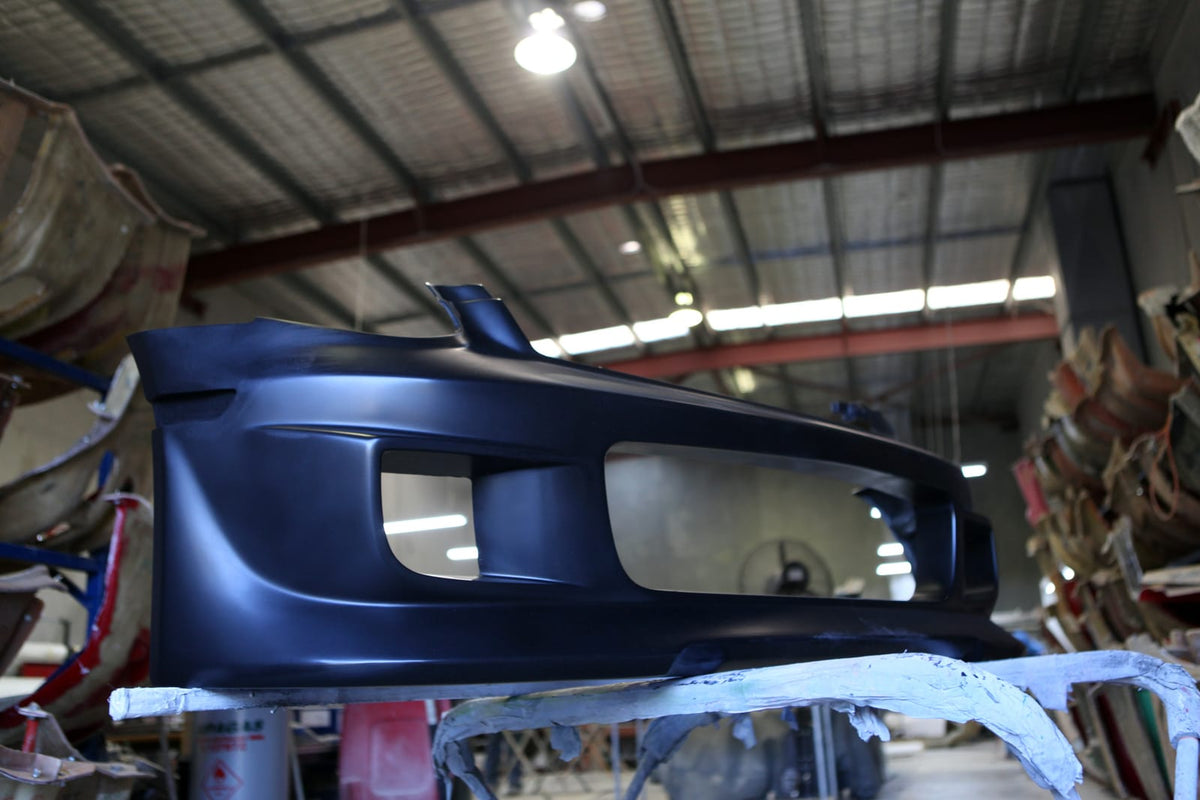 Installed View - Nissan Skyline V35 Coupe: Trust Greddy Front Bumper