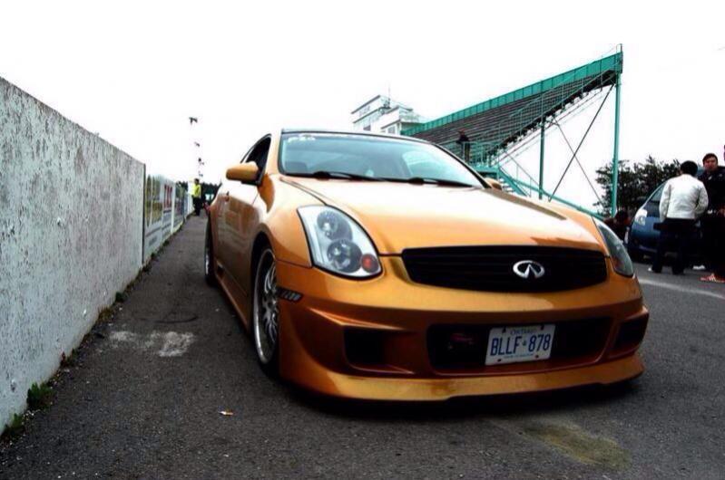 Installed View - Nissan Skyline V35 Coupe: Trust Greddy Front Bumper